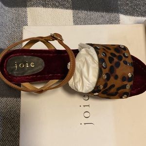 NIB JOIE PLATFORM 36.5 WEDGE SANDALS GALLA STYLE